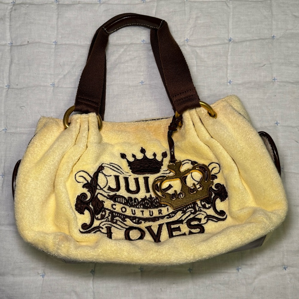 Vintage Y2K Terry Cloth Juicy Couture Shoulder Purse